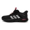 Adidas Cloudfoam Cushioning Breathable Lightweight Low top Walking Shoes Unisex Black Silver Red KJ5918