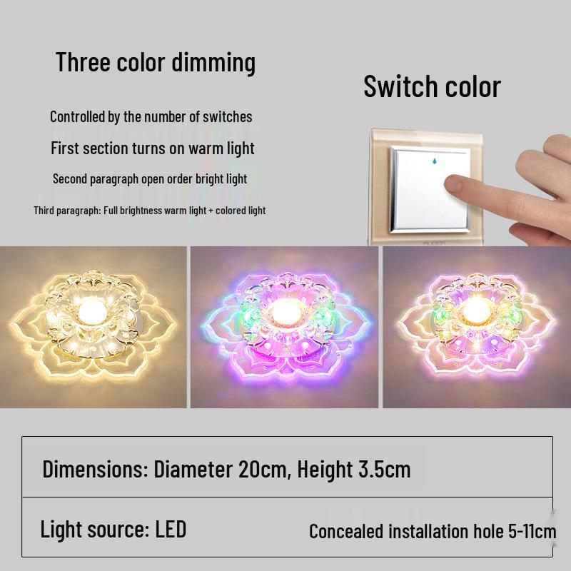 Recessed Crystal Hallway & Corridor Spotlight Downlight