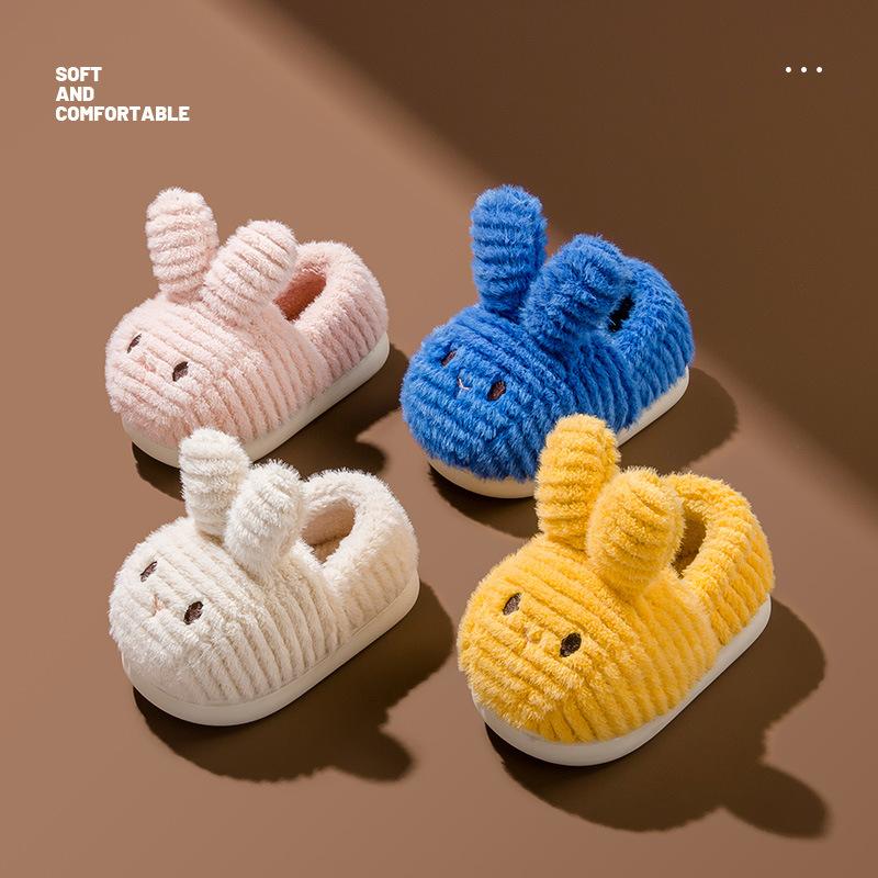 Fashion Children's Cotton Slippers Autumn And Winter Anti-skid Girls Cute Cartoon Boys Home Infants Comfortable Christmas Present Gift