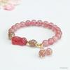 Juan Yu Strawberry Quartz Pixiu Bracelet - Crystal Colorful Gemstone Beaded Jewelry (CB4082205)