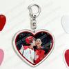 Heated Rivalry BL TV Show Heart Keychain for Accessories Shane Hollander Ilya Rozanov Love Keyring Jewelry Fans Friends Gifts