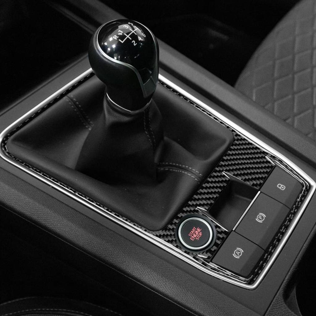Weicher Kohlefaser-Aufkleber Automatik-Automatikschalthebel für Seat Leon MK4 Cupra Leon Cupra Formentor 2020 2021 2022 2023 2024 LHD RHD