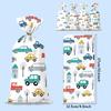 50Pcs Cartoon Car Dinosaur Gift Bag Candy Biscuit Packaging Bag Children's Birthday Party Snack Packaging Supplies Baby Shower