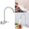 G1/2 Sink Faucet Wall-in 360 Degree Rotating Water Tap Single Handle for Kitchen Bar Bathroom