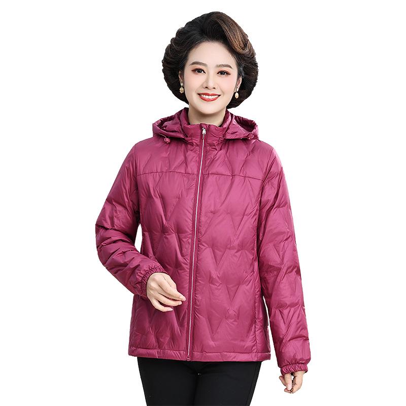 Women's Mid-Age & Elderly Short Down Jacket - Large Size, Thick Winter Coat