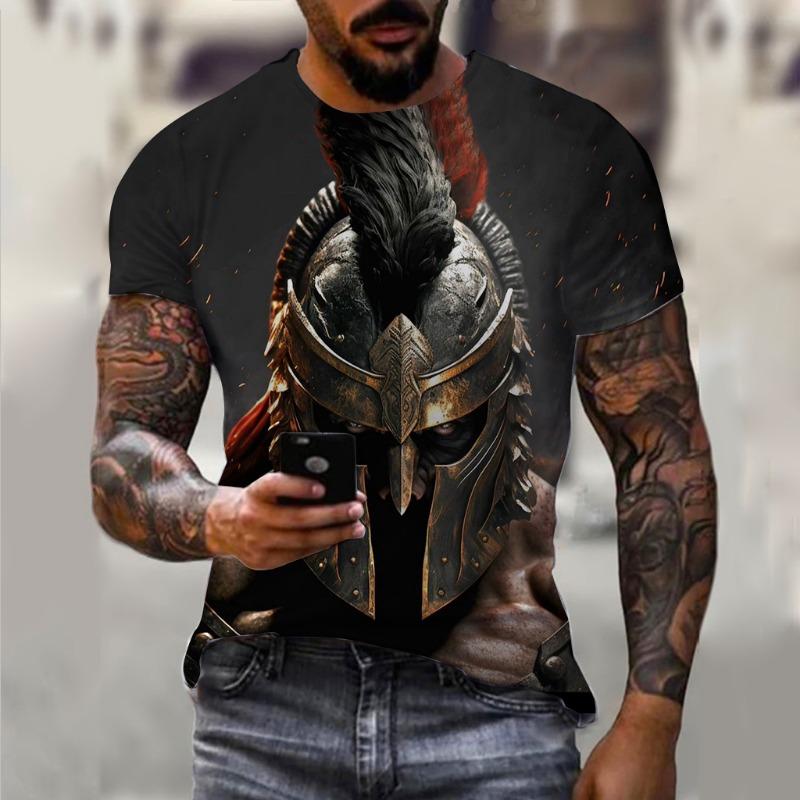 Cool Dragon Pattern T Shirts For Men Ancient Animal 3D Printed T-Shirt Summer Casual Fashion O-Neck Tops Short Sleeve Tees