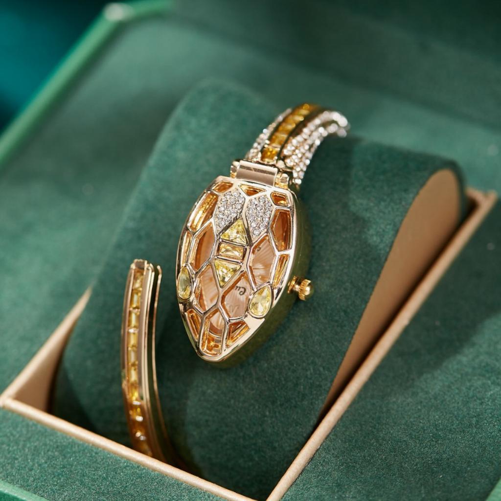 Diamantormarmbandsur Ormarmband Kvarts Öppet Ur