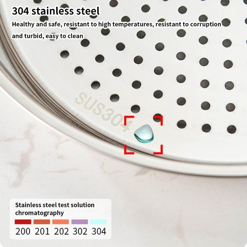 Durable 304 Nonrust Steel Steaming Rack for Uniform Heat and Quick Cleaning Suitable for Various Kitchen Appliances