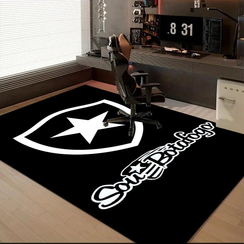 Botafogo Pride Emblem Printed Office Carpet Chair Cushion Entryway Rug, Rugs for Living Room, Bedroom Christmas gifts