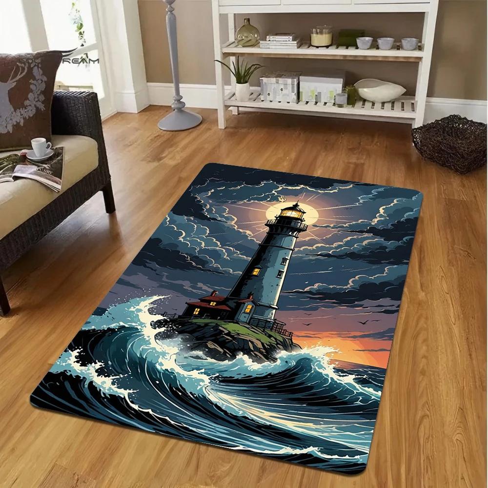 Landscape Carpet Cartoon Living Room Kitchen Sofa Table Balcony Rug Non-slip Washable Mat Exquisite Decoration Ornaments