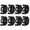 8Pcs Adhesive Hat Hooks Baseball Hat Holders for Wall Door Closet Office Bedroom Black