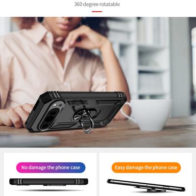 Pro Google Pixel 9/Pixel 9 Pro Pouzdro Odolné proti poškrábání PC+TPU Stojánek Kryt na telefon