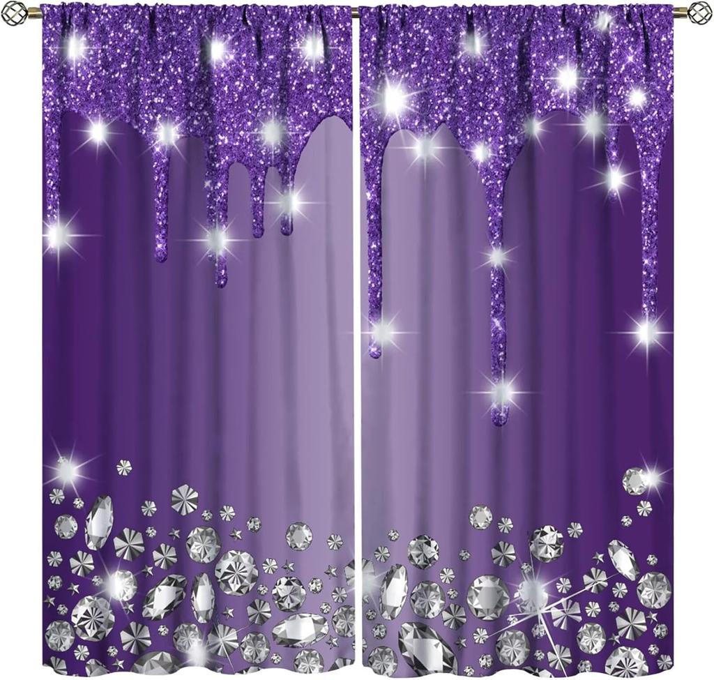 Lips Curtains, Retro Comic Pop Art Girl Applying Red Lipstick Makeup Concept Halftone Background Blackout Rod Pocket Curtains