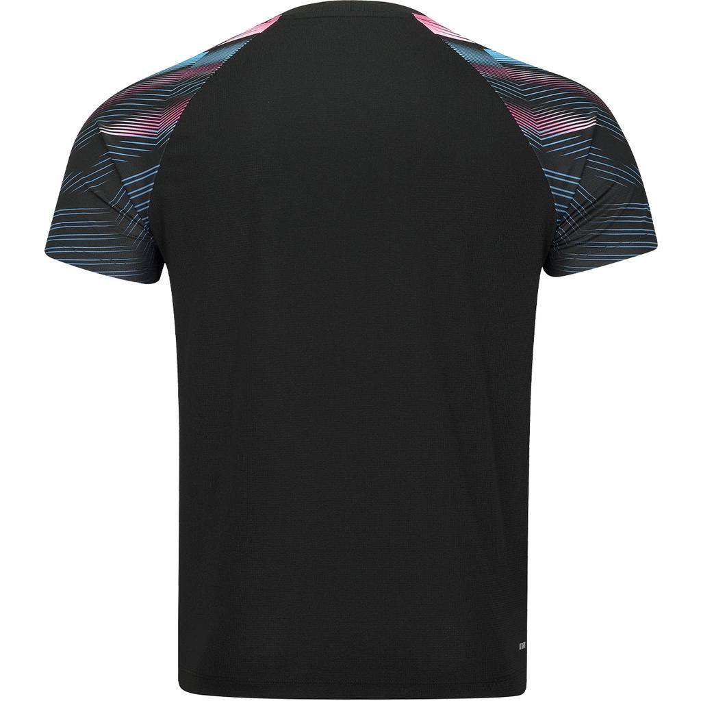 Li Ning T Shirts Unisex Black V Neck AAYV157-1