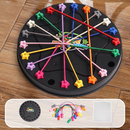 1 Set Kids Rope Untangling Game Twisted Rope Knots Challenge Board