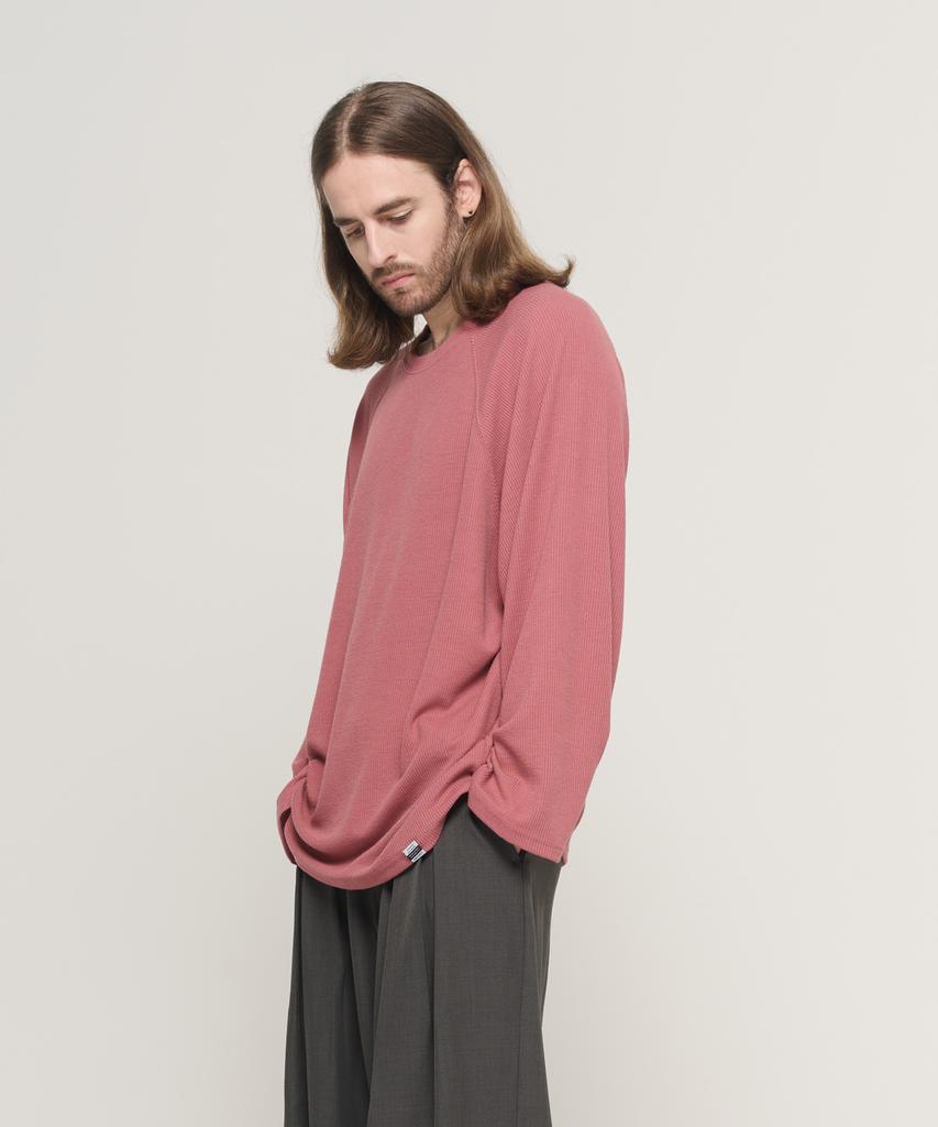 CARGOBROS Soft Raglan Layered Long Sleeve Knit (Pink)