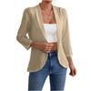 Women's Fashionable Casual Three-Quarter Sleeve Solid Color Cardigan Jacket