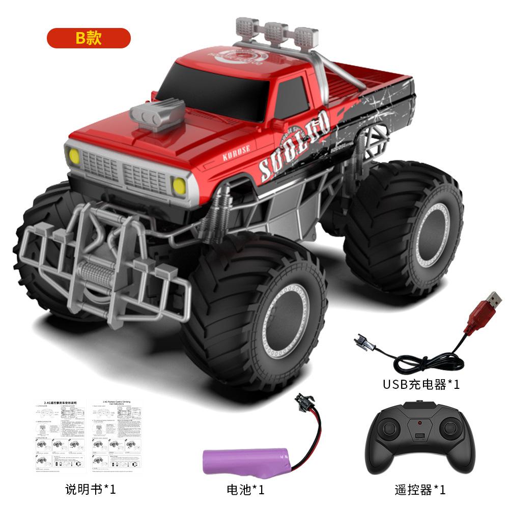 

2.4G пульт дистанционного управления Big Foot внедорожный автомобиль для скалолазания имитационная модель пикапа игрушка детская электрическая игрушечная машина красный