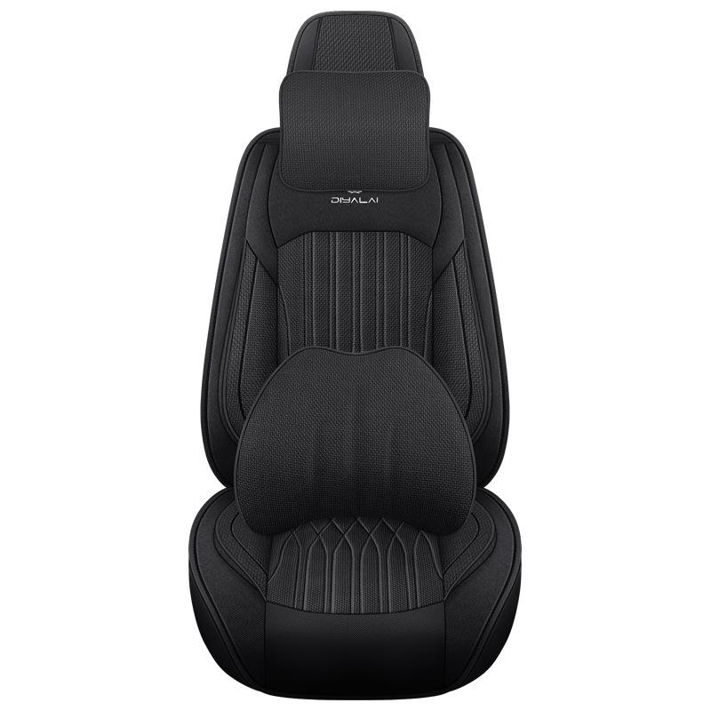 Five-Seat Car Interior Set/All Seasons/Easy Design/Durable/Breathable/Fully Covered in Linen/Universal Seat Cover/Six Colors/Easy Maintain/Install