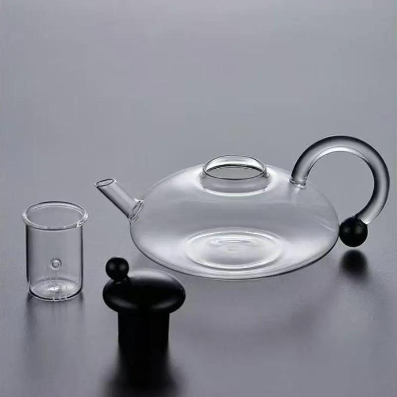 700ml Rat Tail Pot Glass Teapot with Filter Heat-resistant Glass Luxury Health Pot Office Make Tea Kettle Electric Pottery Stove