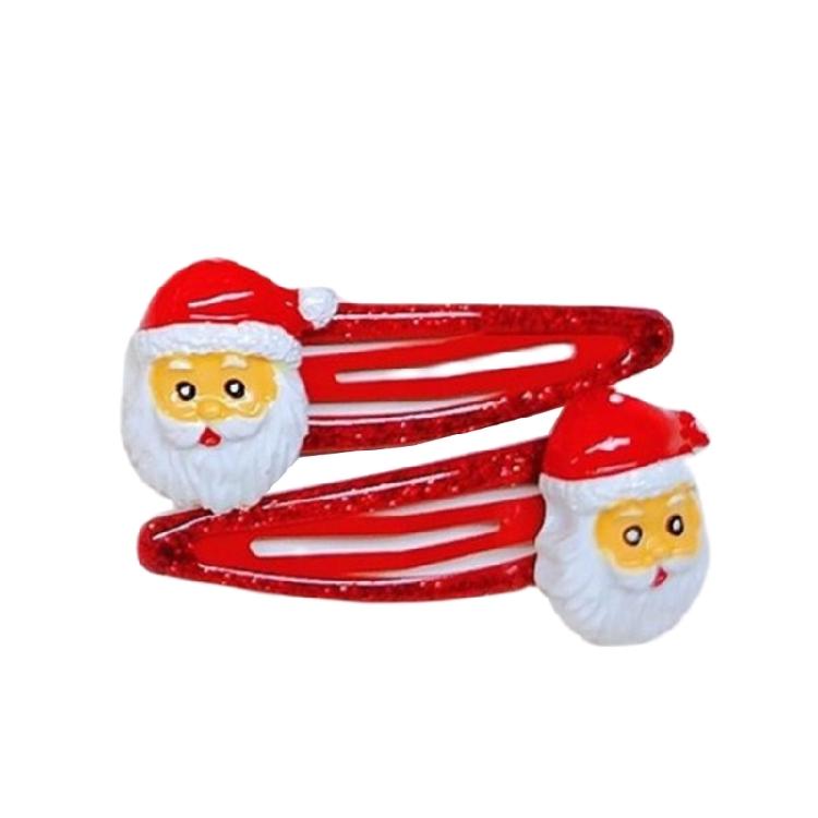 Beliebte Weihnachts-Haarspange Rutschfest Starker Clip Weihnachtsmotiv-Designs Für Frauen und Kinder Alltags-Haarschmuck 1 Paar