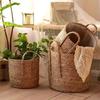 Nordic Seagrass Woven Flower Basket for Plants and Storage