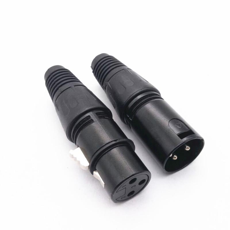 10Pairs Microphone Audio Connectors XLR 3 Pin Male/Female for DMX Applications