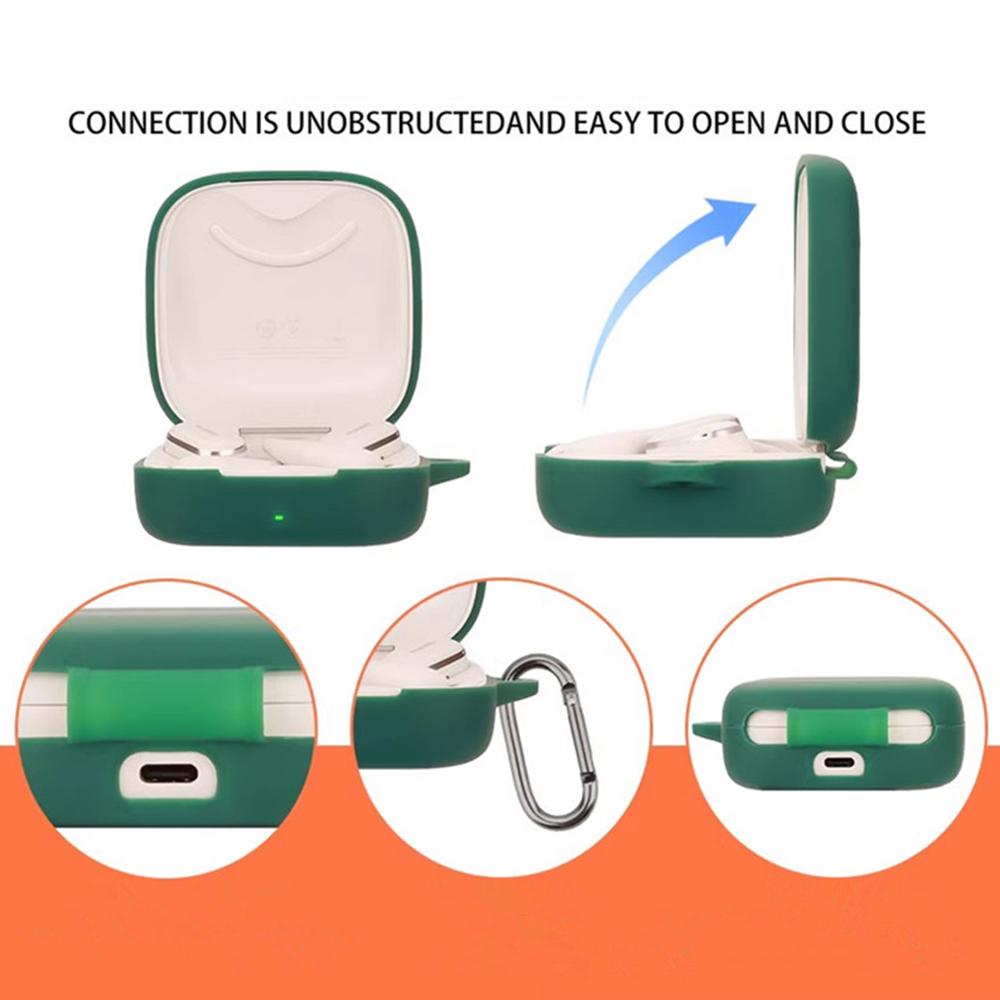 Pro Huawei FreeArc Silikonové pouzdro Ochranný kryt na bezdrátová sluchátka s přezkou proti ztrátě