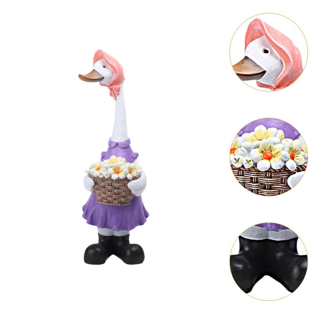 Modern Garden Duck Statue Decorative Animal Sculpture for Balcony Landscape Garden Accessory