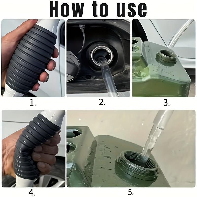 Portable Siphon Pump Flexible Hose Ideal for Gas Oil Water & Fuel Transfer