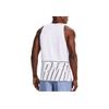 Under Armour Baseline Casual Sports Breathable Round Neck Loose Tank Top Men Tops White 1361899-100