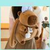 Mochila de Pelúcia Adorável de Capivara Grande Capacidade Boneca Desenho Animado Bolsa Para Meninas