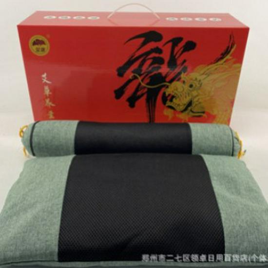 Xikang Ice Silk Mugwort Neck Pillow: Cylindrical Sleep Aid for Home with Cooling and Neck Protection.