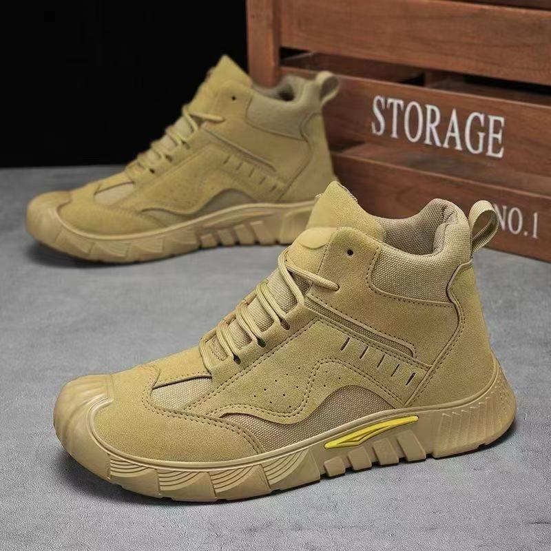 Shoes Men's Autumn and Winter New Men's Labor Insurance Shoes Fashion Lace-up Men's Outdoor Casual Shoes Soft-soled Sports Shoes