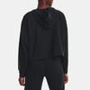 Under Armour Rival Letter Print Hooded Pullover Long Sleeve Sweatshirt Women sweatshirt Black 1378986-002