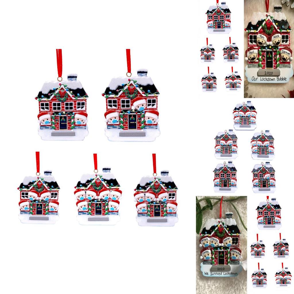 Personalized Diy Family Name Christmas Hanging Ornament For 2-6 People