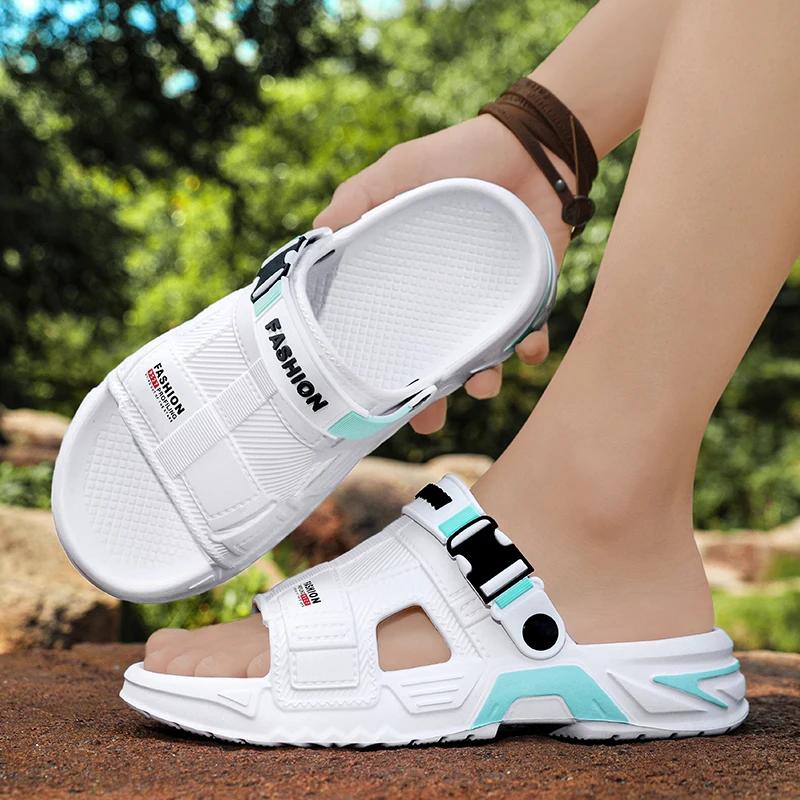 Fashion High Quality Men Outdoor Beach Shoes Slippers Soft Comfortable Sports Clogs Garden Shoes Men's Beach Sandalsbotas Para Hombre