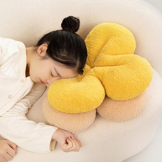 Throw Pillow Soft-touching Comfortable PP Cotton Stuffed Four Leaf Clover Shape Seat Cushion Home Decor