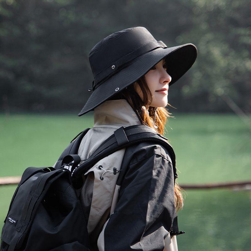 Chapeau Bob Cordon de Serrage Extérieur Protection Solaire Imperméable Sports Séchage Rapide Alpinisme Été Chapeau de Soleil