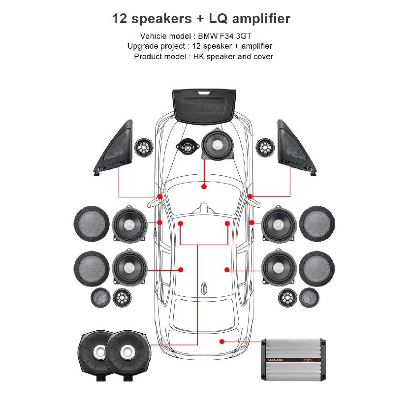 Car Tweeter Covers For Bmw F34 3GT 3 Series Speakers Audio Trumpet Head tTeble Speaker ABS Original Model Fit High Quality Horn