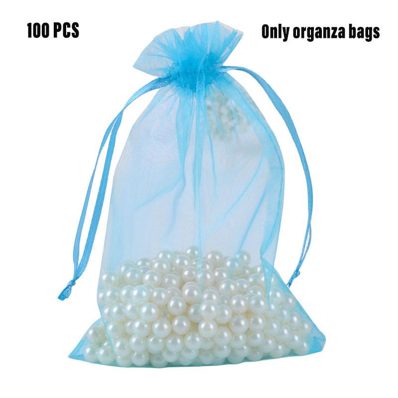Elegante Organzabeutel in 11 Größen, durchsichtig und stilvoll, Süßigkeitenverpackung für Hochzeitsgeschenke