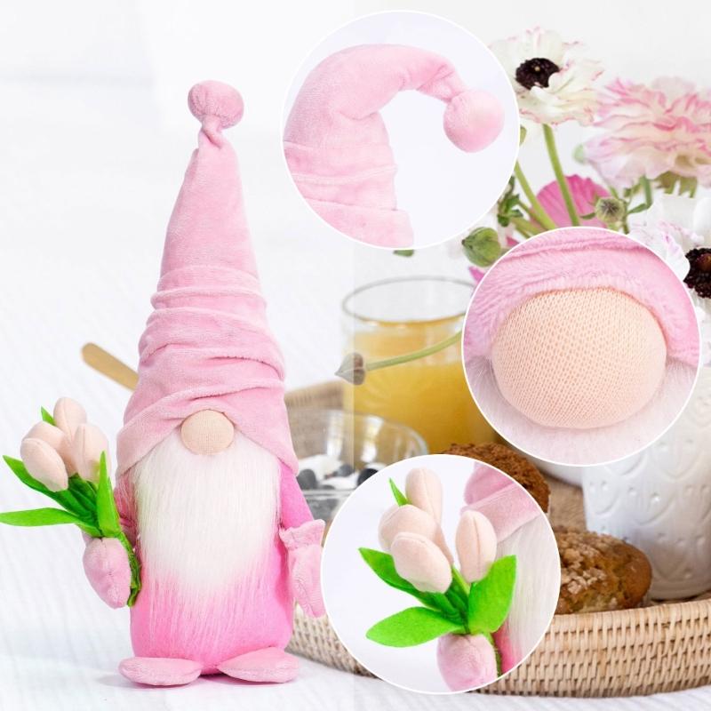 Mother Day Gnome Decorations Handmade Plush Gnome Doll Desk Ornament Mother Day Gift for Mother Day Anniversary