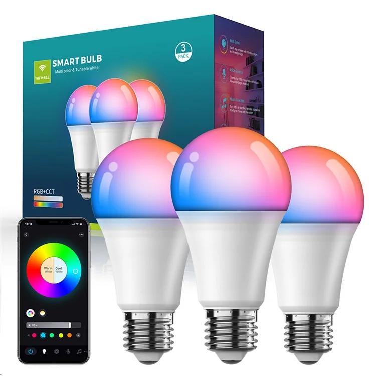 

ZJ-BWBL1H-RGBWW-3P 3 шт. 10 Вт умные светодиодные лампы Несколько режимов сцен Bluetooth WFi 2,4G лампочки