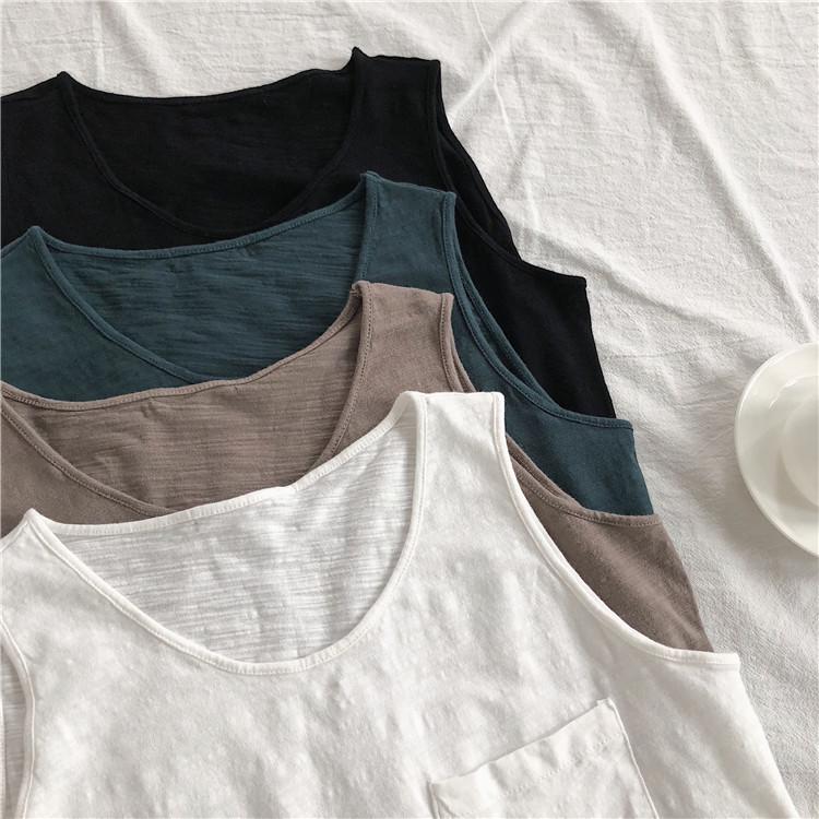 Women's Bamboo Cotton Slimming Racerback Tank Top - Comfortable & Practical
