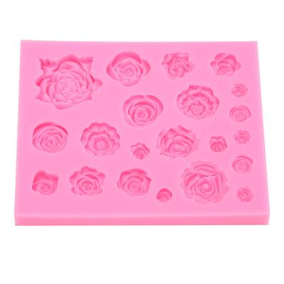 Silicone Mold Rose Flower Shape DIY Chocolate Fondant Clay Mould Decoration Craft