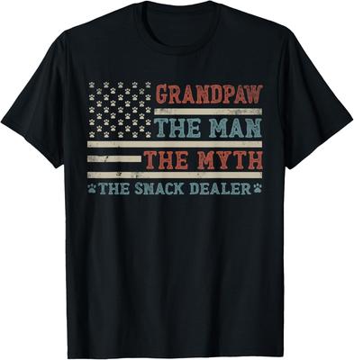 Grandpaw The Myth The Snack Dealer Fathers Day Dog Grandpa Gift Unisex T-Shirt