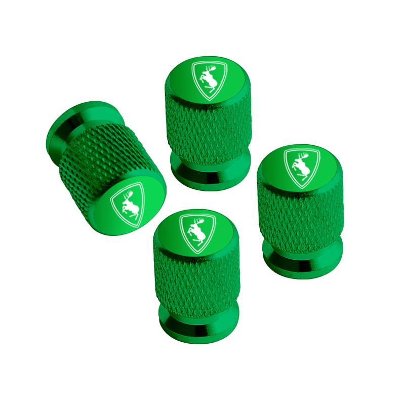 4pcs For Volvo Elk Prancing Moose Logo Ocean V40 V60 XC40 XC90 XC60 S40 Aluminum Car Wheel Tire Valve Cap Covers Tyre Rim Stem