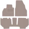Beżowe welurowe dywaniki podłogowe dla: Renault Kangoo II kombivan (2013-)