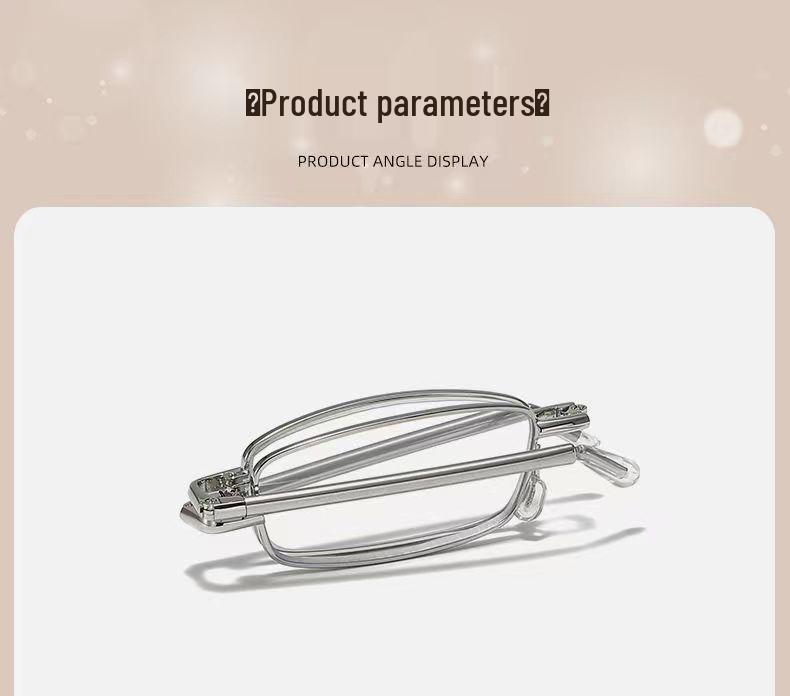 Premium HD Anti-Blue Light Foldable Aluminum Reading Glasses - Compact, Telescopic, Lightweight Design