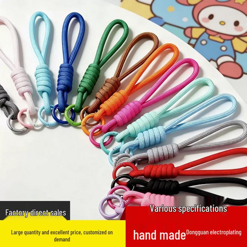 Handmade Woven Rope Pendant & Perler Beads Keychain for Cups and Phones